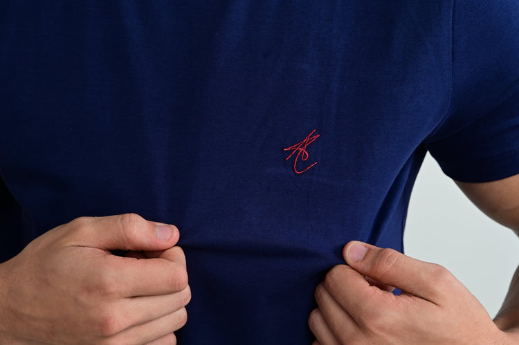 Camiseta Masculina de Algodão Egípcio Slim